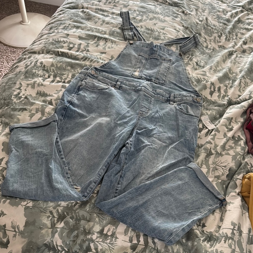 Maurices Light Blue Denim Overalls